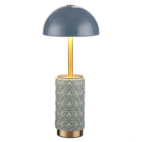 Настольная лампа беспроводная Odeon Light Lulu 5452/5TLA светлая бронза/синий/зеленый/металл/керамика LED*5W 3000K