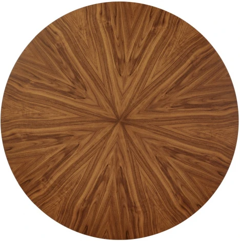 Стол Bradex Home Liverpool диам.110см, шпон орех лучевой набор, с хромированными ножками (RF 0519)