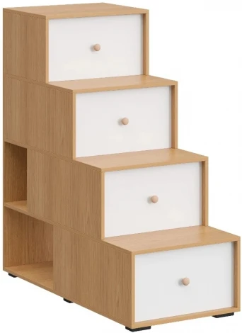 Лестница-комод Play ОГОГО (арт.851767), (ЛДСП/Белый,Дуб Корбридж)