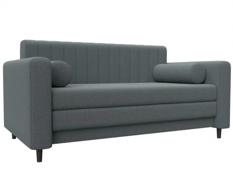 Диван прямой Лига-070 (ЛДСП,Брус,Фанера/Дерево/Рогожка/Серый) Лига Диванов 129647