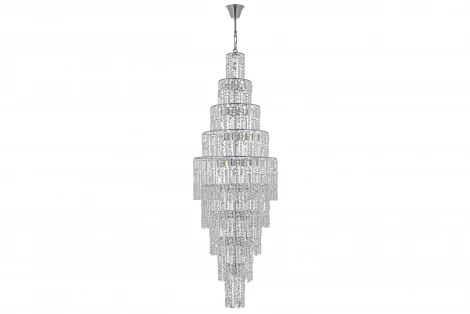 Подвесная люстра каскадная Arti Lampadari Valencia E 1.10.50.501 N (220V, хрусталь)