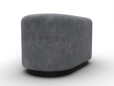 Пуф 007 (ДСП,Фанера/Пластик/Велюр/Темно-серый) Лига Диванов 132516