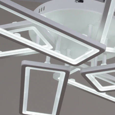 Потолочная люстра светодиодная на штанге с пультом с регулировкой цветовой температуры, яркости и ночным режимом Reluce 03629-0.3-3+3 WH