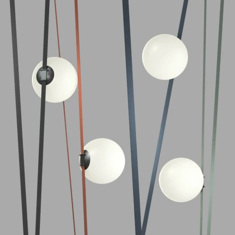 Трековый светильник низкоковольтный для ременной системы LED 48V Denkirs Belty Orb DK5554-BK (шар)