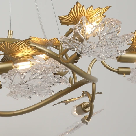 Подвесная люстра хрустальная ILLUMICO IL0517-10P-79 CPG (220V, на тросе)