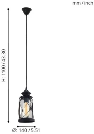 Подвесной светильник Eglo Bradford 49213 (220V, на проводе)