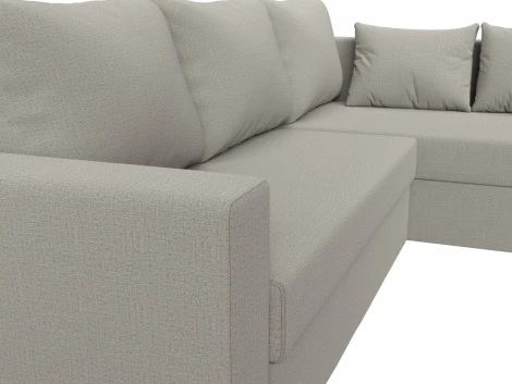 Диван угловой Мансберг правый угол (Бежевый/Рогожка) Лига Диванов арт.121536