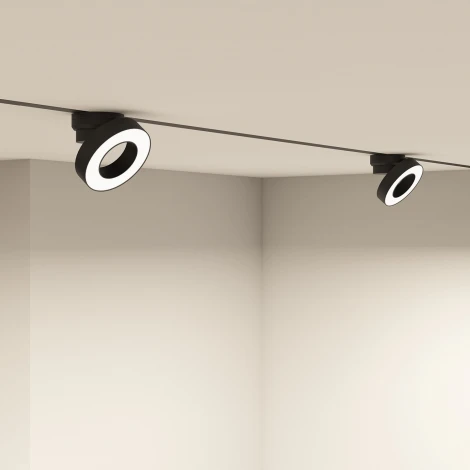 Трековый светильник 220 Denkirs Smart Linear DK8027-BK (LED, пульт управления, круглые)