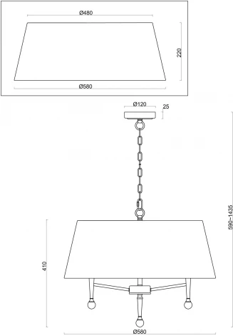 Подвесная люстра Freya Rosemary FR5190PL-05BS1 (220V, на цепи)
