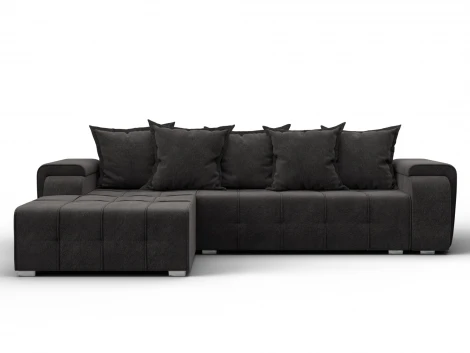 Диван угловой Лига-121 левый угол (ДСП,Брус,Велюр/Темно-коричневый) Лига Диванов 137352L