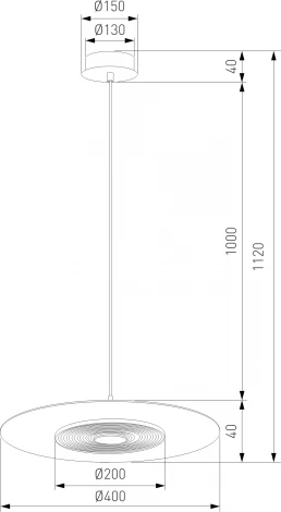 Подвесной светильник Eurosvet Kontur 40031/1 LED белый (220V, на проводе, круглые)