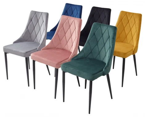 Обеденный стул M-City NEPAL BLUVEL-78 GREEN/ серый каркас, велюр