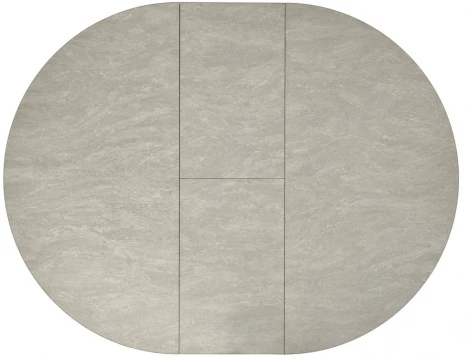 Стол Rudolf круглый раскладной 100-130x100x75см, Бетон слюда, чёрный Bradex Home RF 0302