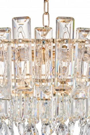 Подвесная люстра Fluorite Constancia FL1063-10P (220V, хрусталь, на цепи)