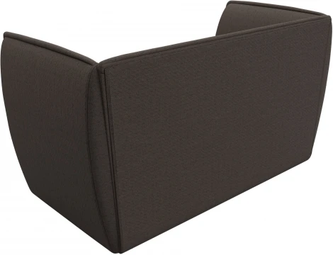 Диван кухонный прямой Бергамо 2-х местный (Коричневый/Рогожка) Лига Диванов арт.123704