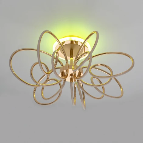 Потолочная люстра RGB на штанге Citilux Salma Smart CL224A172 (LED, 220V, голосовое управление, пульт управления, управление смартфоном, умный дом - Алиса, Маруся, Экосистема Сбер)