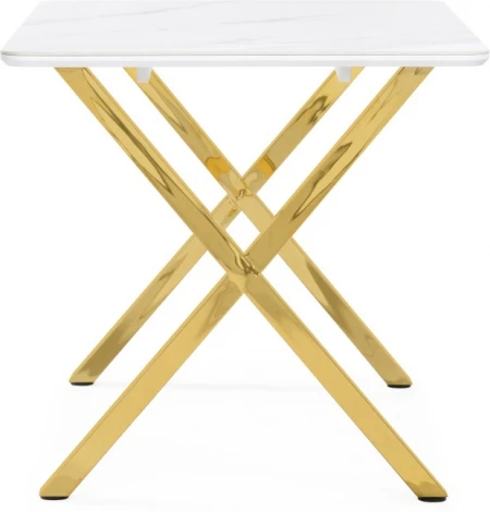Керамический стол Селена 160 (Селена 3 160х90х77 белый мрамор / золото) Notta арт.572186