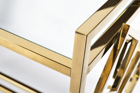 Журнальный стол Garda Decor GY-CRT8164GOLD (Золото/Прозрачный)