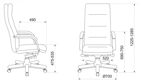 Кресло руководителя Бюрократ T-9927WALNUT черный кожа крестовина металл/дерево