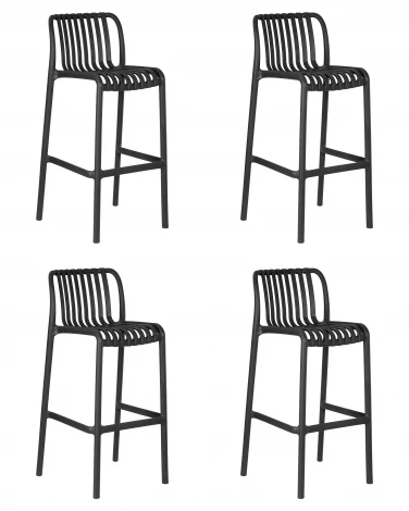 Набор 4 шт стул барный DOBRIN CHLOE BAR (темно-серый)