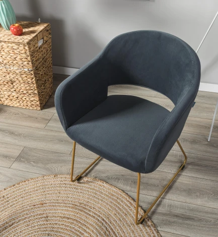 Кресло Oscar Diag grey/Линк золото R-Home арт.410118144h_Diag grey