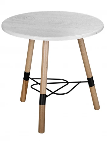 Стол журнальный Лючия 3103 серый бетон/бук/дуб дымчатый Mebelik 006486