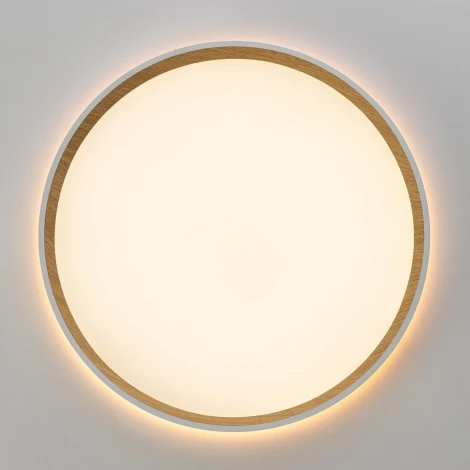 Настенно-потолочный светодиодный светильник IP40 Citilux Etalon CL750320R Белый+Бук с пультом и RGB подсветкой