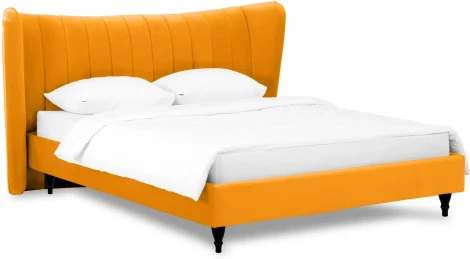 Кровать Queen II Agata L ОГОГО (арт.574738), (Ткань/Желтый)