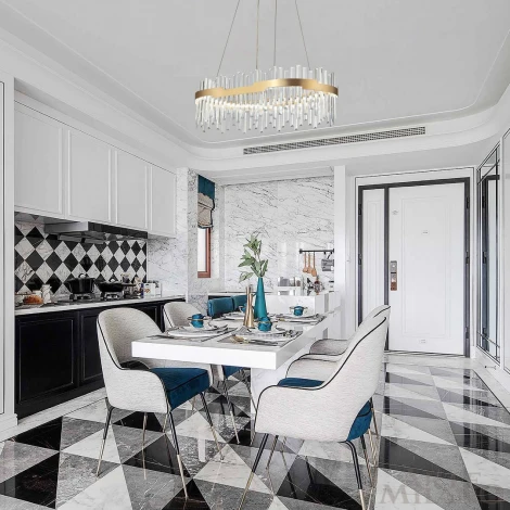 Подвесная люстра Arte Milano Venezia 312011/L800 BS (регулировка яркости, LED, 220V, хрусталь, пульт управления, на тросе)