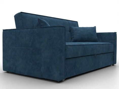 Диван прямой Лига-104 (140) (ЛДСП,Брус,Фанера,Велюр/Синий) Лига Диванов 134866