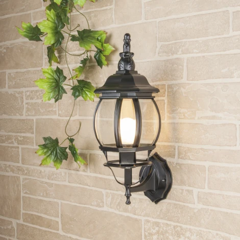 Настенный фонарь уличный Elektrostandard Farola GL 1001U черный