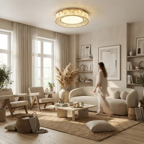 Потолочный светильник светодиодный с пультом с регулировкой цветовой температуры Modelux ML.2400.400 GD