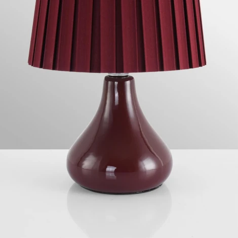 Настольная лампа Lumion Naina 8185/1T бордовый, керамика/текстиль E14 1*40W 220V (выключатель)