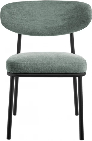 Стул Bradexhome Lucas 2 шалфей шенилл с чёрными ножками