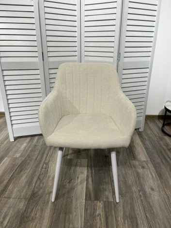 Стул M-City BRANDY WZ2042-01 молочный/ белый каркас