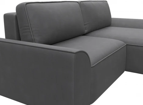 Диван угловой Лига-048 НПБ Лига Диванов (Замша) арт.128287