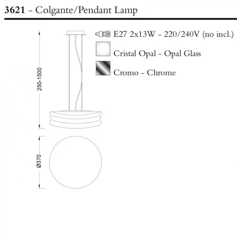 Подвесной светильник Mantra Mediterraneo 3621