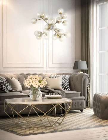 Подвесная люстра ST Luce Pallеre SL438.203.24 (220V, на тросе, шарики, молекулы)