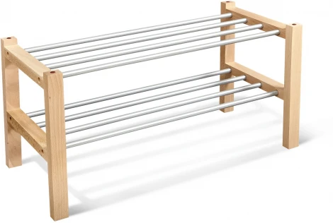 Полка для обуви Альберо SHT-SR9 прозрачный лак/алюм.металлик Sheffilton 0532115104