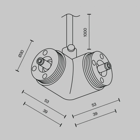 Угловой коннектор для системы Shelf с вводом питания Maytoni Accessories for system Shelf CA014LC-P-B (24V)