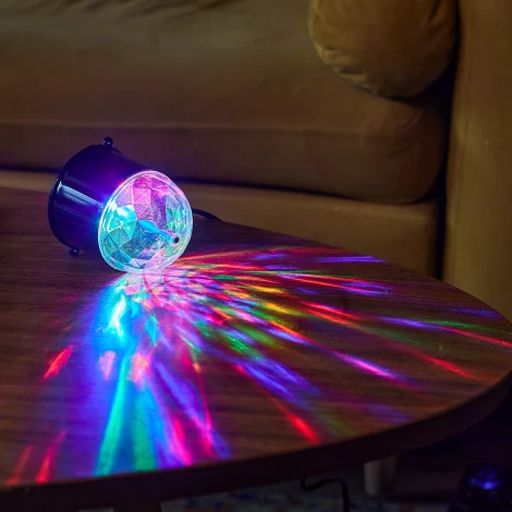 Светодиодный светильник-проектор многоцветный кабель с вилкой (в комплекте) Volpe ULI-Q302 Светодиодный светильник-проектор ULI-Q302 03W/RGB BLACK