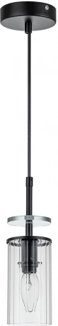 Подвесной светильник Escada Avolto 10191/1S 1х40Вт Е14, металл/стекло, черный (220V, на проводе, круглые)