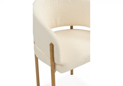 Стул на металлокаркасе Janin white / wooden metal 15931