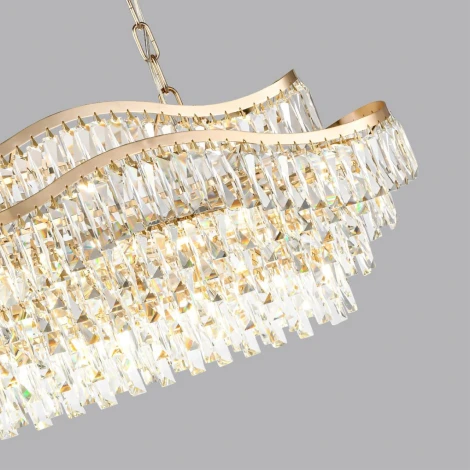 Подвесная люстра Odeon Light Wayta 5073/15 золото/прозрачный/металл/хрусталь E14 15*40W (220V, на цепи)