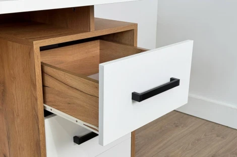 Лайт-2 Стол компьютерный 1200 Mebelson (ЛДСП/Дуб крафт золотой,Белый) арт.SKL2.1N02.2725