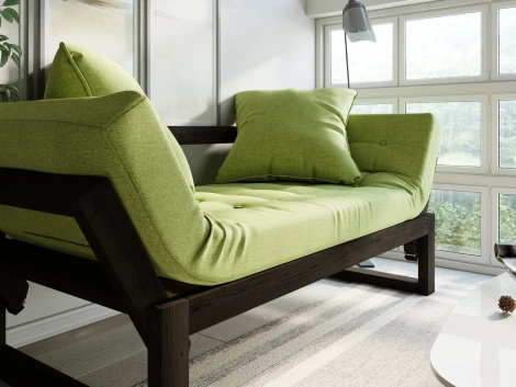 Кушетка Arsko Амбер венге зеленая рогожка