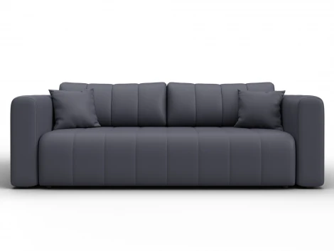 Диван прямой Лига-062 НПБ (ДСП,Фанера,ХДФ/Пластик/Экокожа/Серый) Лига Диванов 130274