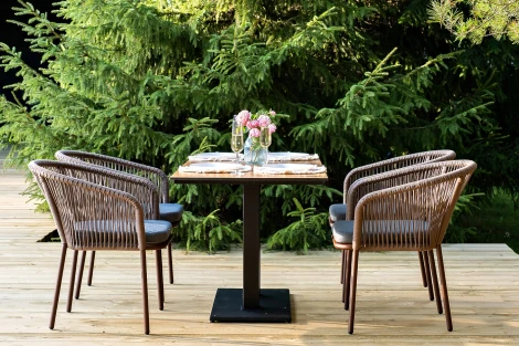 "Каффе Дабл" обеденная группа на 4 персоны, цвет "дуб" 4SIS арт.УТ-00009331