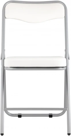 Складной стул Stool Group Джонни экокожа белый каркас металлик УТ000035363