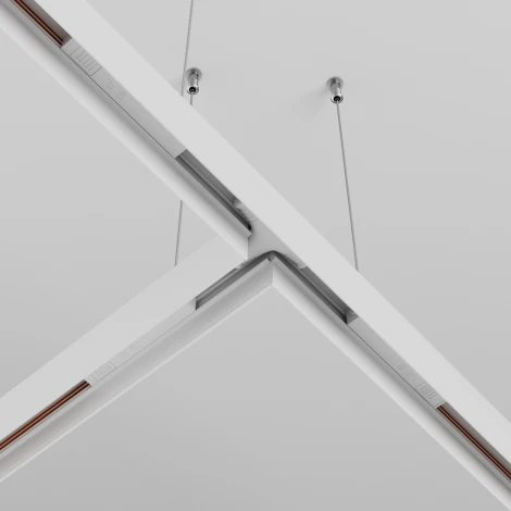 Коннектор питания Т-образный белый Maytoni Accessories for tracks Exility TRA034CWT-42W (48V)